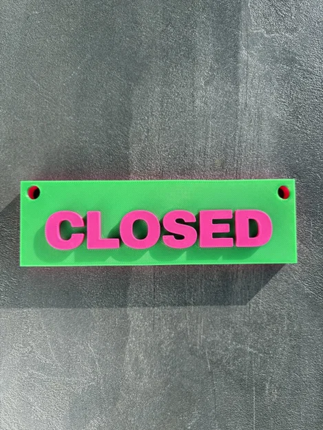 OPEN - CLOSED – Bảng treo cửa đảo mặt (Reversible Door Sign) - Image 2