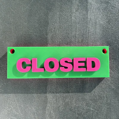 OPEN - CLOSED – Bảng treo cửa đảo mặt (Reversible Door Sign)