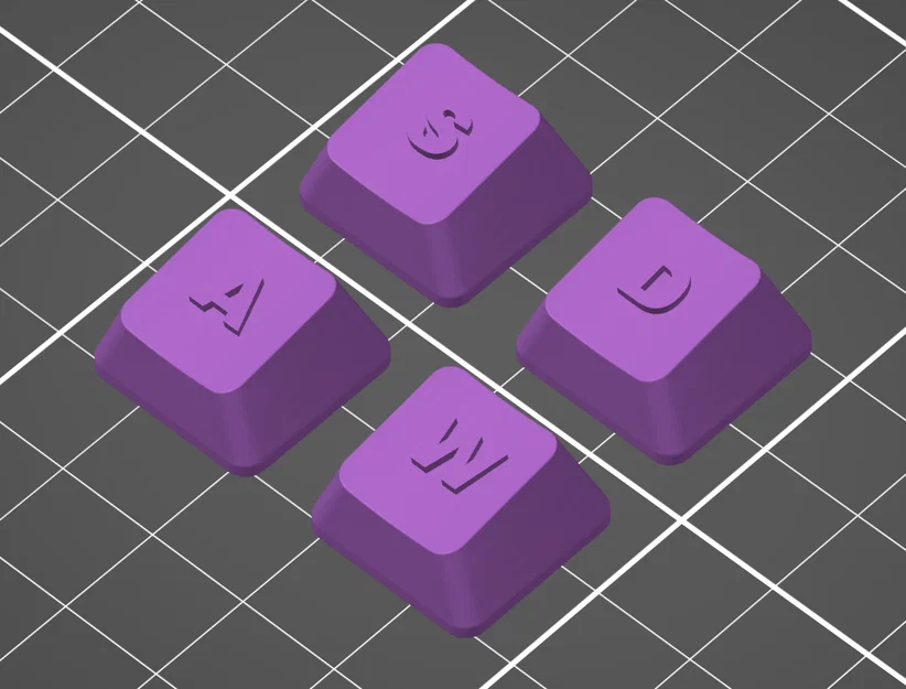 Bộ Keycap W, A, S, D thiết kế cá tính cho bàn phím cơ - Image 1