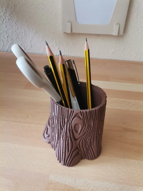 Ống cắm bút 3D hình gốc cây decor bàn làm việc - Image 2
