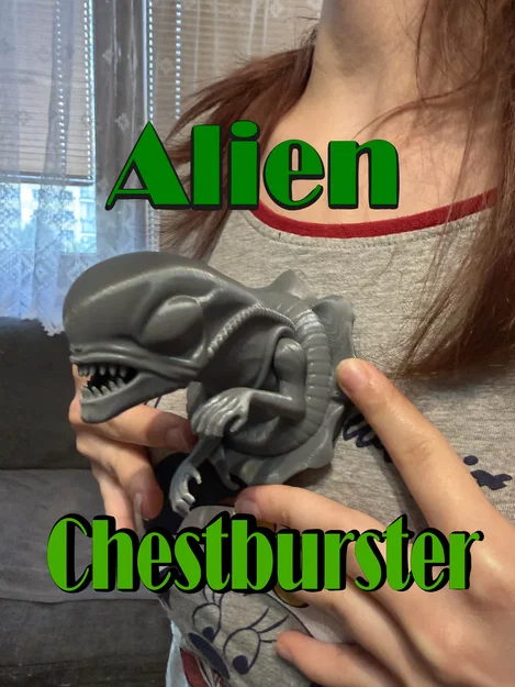 Alien Chestburster – Mẫu in 3D quái vật trong phim Alien - Image 1