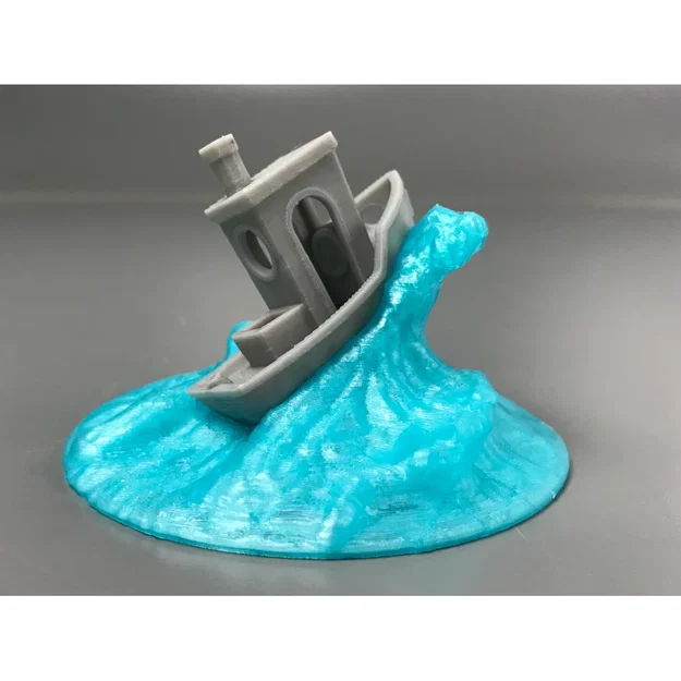 Đế trưng bày mô hình tàu Benchy trên sóng biển - Phụ kiện 3D đẹp mắt - Image 1