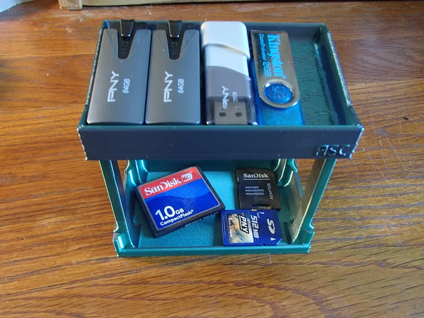 Giá đỡ 3D thông minh để bàn: Sắp xếp USB và thẻ nhớ gọn gàng - Image 1