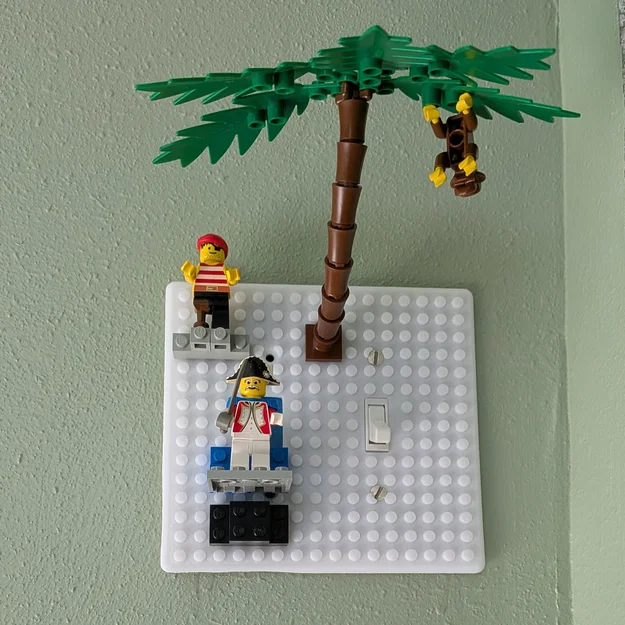 Ốp công tắc đèn đôi phong cách Lego sáng tạo - Tự in 3D độc đáo - Image 1