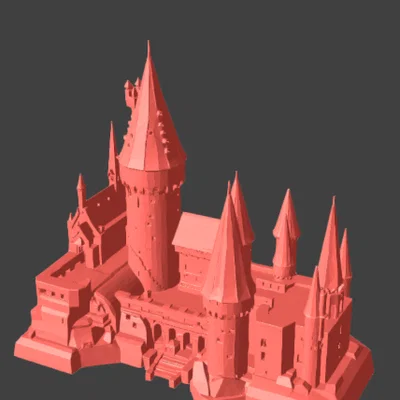 Mô hình lâu đài phép thuật Hogwarts trang trí 3D ấn tượng