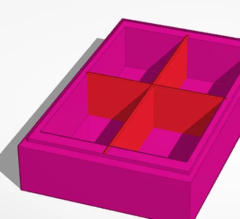 Hộp Lưu Trữ Đa Năng 4 Ngăn In 3D Tiện Dụng Cho Bàn Làm Việc - Image 1