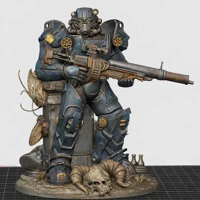 Fallout - Giáp Power Armor Maximus kèm Súng Trường