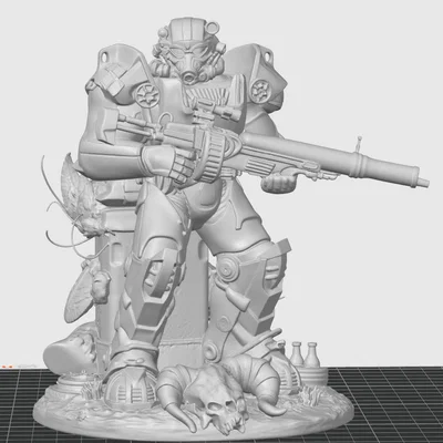 Fallout - Giáp Power Armor Maximus kèm Súng Trường