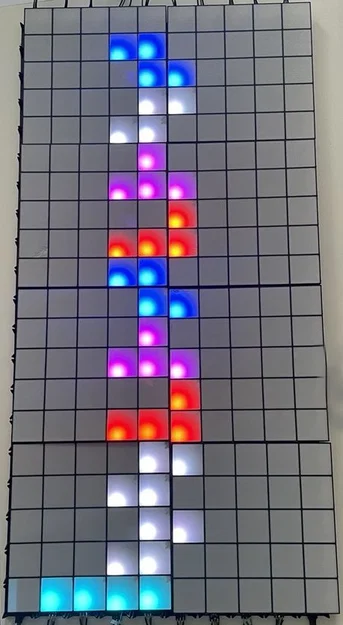 Khung Pixel Grid Tetris dạng Modular – ô 33mm cho Neopixel 30LED/m + ESP32-C3 BLE - Image 1