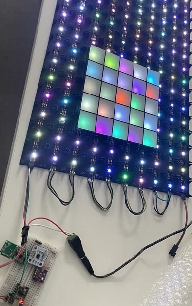 Khung Pixel Grid Tetris dạng Modular – ô 33mm cho Neopixel 30LED/m + ESP32-C3 BLE - Image 2