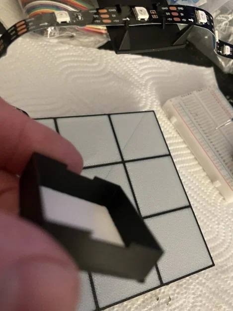 Khung Pixel Grid Tetris dạng Modular – ô 33mm cho Neopixel 30LED/m + ESP32-C3 BLE - Image 4