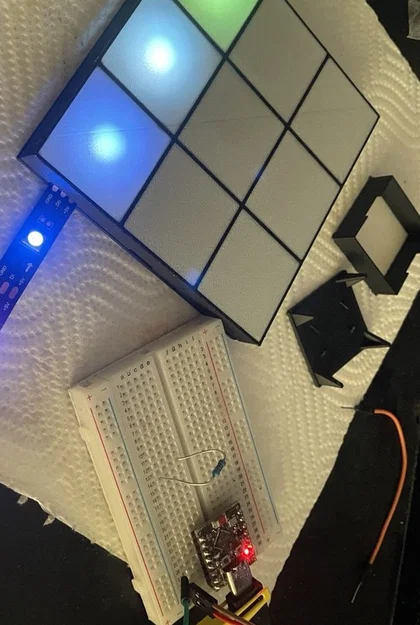 Khung Pixel Grid Tetris dạng Modular – ô 33mm cho Neopixel 30LED/m + ESP32-C3 BLE - Image 5