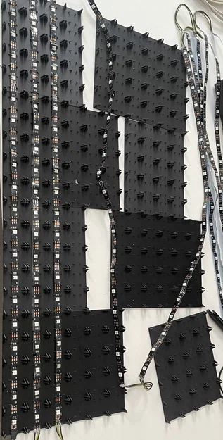 Khung Pixel Grid Tetris dạng Modular – ô 33mm cho Neopixel 30LED/m + ESP32-C3 BLE - Image 6