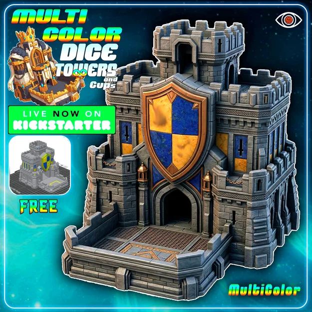 MIỄN PHÍ - Royal Rampart - MultiColor - Multicolor Dice Towers - Image 1