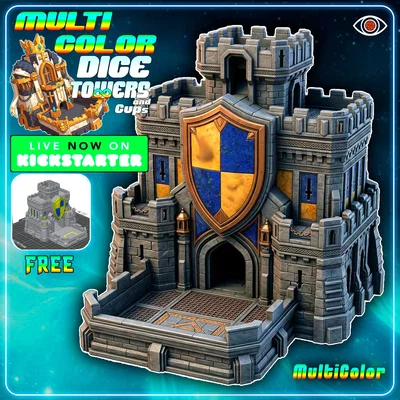 MIỄN PHÍ - Royal Rampart - MultiColor - Multicolor Dice Towers