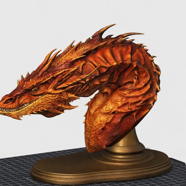 The Hobbit - Tượng bán thân Smaug Khủng Khiếp - Image 1