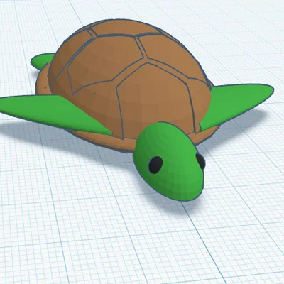 Móc khóa chú rùa Doug: Mô hình in 3D nhỏ xinh dễ thương