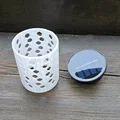 Đèn bàn LED năng lượng mặt trời đơn giản với điểm sáng lục giác - Thumbnail 2