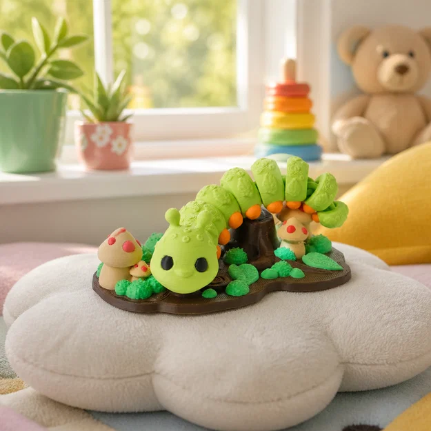 Đồ chơi sâu róm flexi rừng xanh (Forest Caterpillar Flexi Toy) - Image 1
