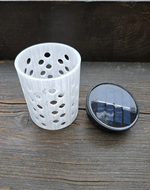Đèn bàn LED năng lượng mặt trời đơn giản với các điểm sáng tròn - Image 3