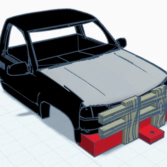 Mô hình vỏ xe tải GMC Sierra 1/24 cho xe RC in 3D cực chất