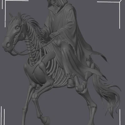 Mô hình in 3D Grim Reaper's Warhorse - Thần chết cưỡi ngựa chiến