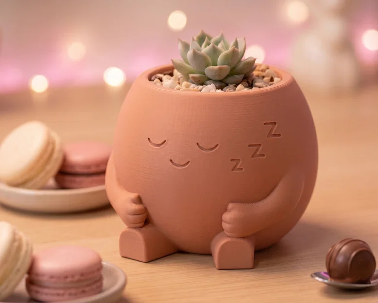 Sleepy Pot – Chậu Ngủ Gật Trang Trí Bàn & Chậu Trồng Cây Xinh - Image 1