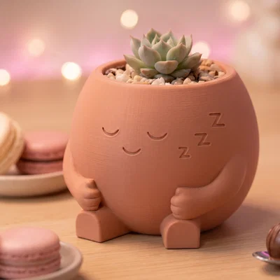 Sleepy Pot – Chậu Ngủ Gật Trang Trí Bàn & Chậu Trồng Cây Xinh