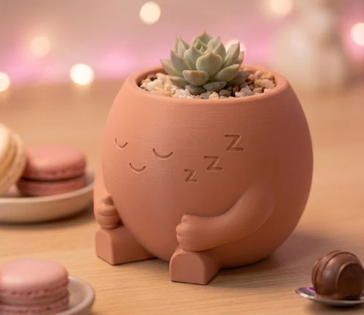 Sleepy Pot – Chậu Ngủ Gật Trang Trí Bàn & Chậu Trồng Cây Xinh - Image 2