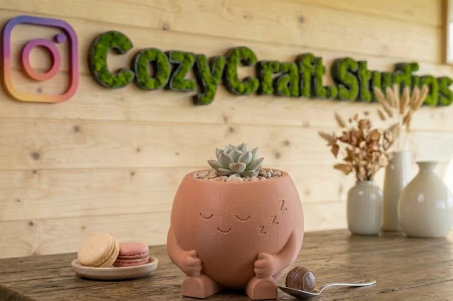 Sleepy Pot – Chậu Ngủ Gật Trang Trí Bàn & Chậu Trồng Cây Xinh - Image 4