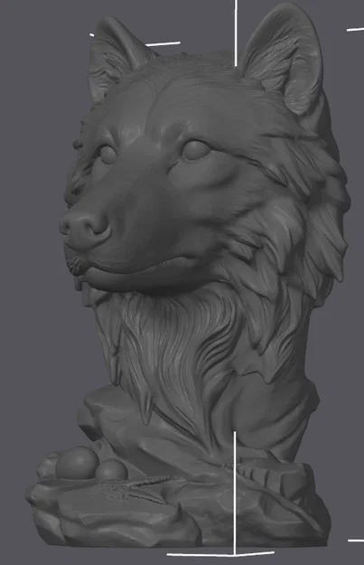 Mô hình tượng đầu sói Winter Wolf 3D trang trí độc đáo - Image 1