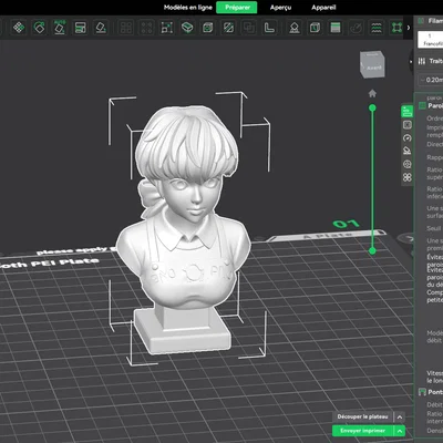 Mô hình tượng bán thân Kyoko (Kyoko Bust) in 3D trang trí đẹp mắt