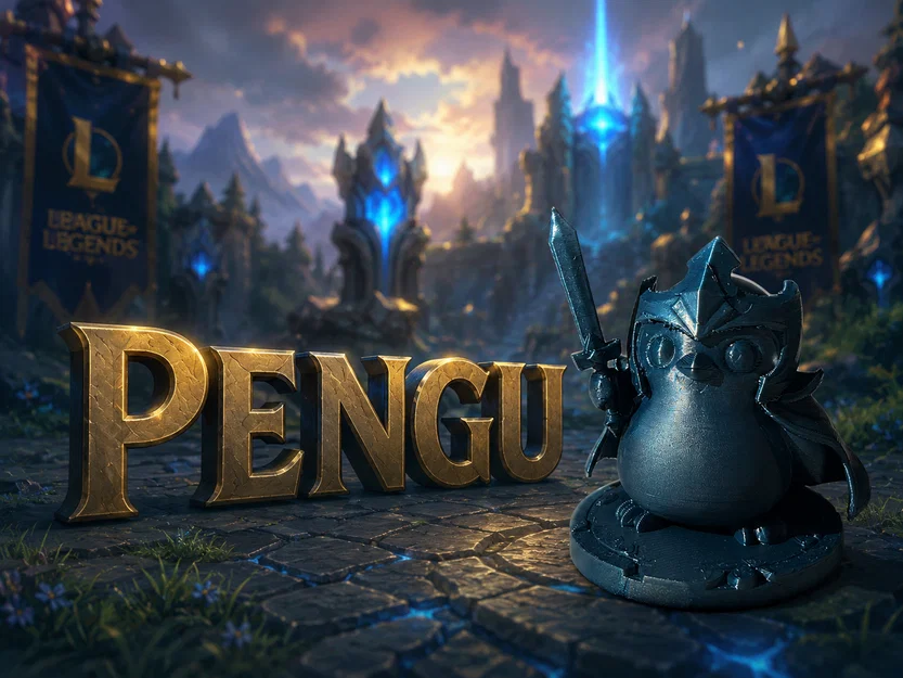 Mô hình 3D Pengu - Linh thú chiến binh League of Legends cực chất - Image 1