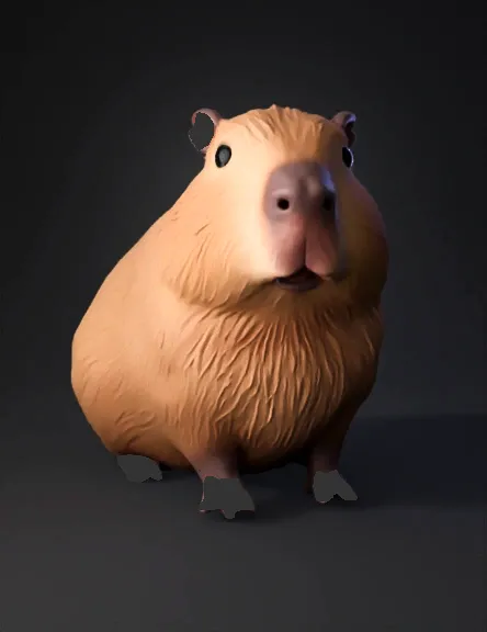 Mô hình chú chuột Capybara mini trang trí bàn làm việc siêu dễ thương - Image 1
