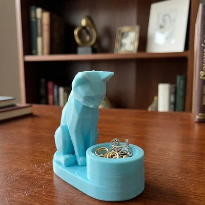 Khay Đựng Trang Sức Hình Chú Mèo Dễ Thương (Cat Trinket Bowl)