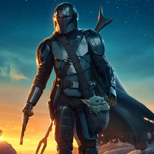 Mô hình 3D Mandalorian và Grogu tuyệt đẹp cho người hâm mộ Star Wars - Image 1