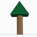 Mô hình cây thông (Pine tree) đơn giản dùng cho trang trí sa bàn - Thumbnail 1