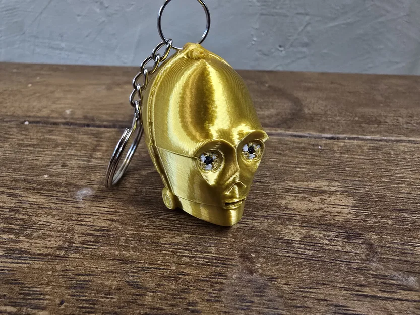 Móc khóa C-3PO 3D in - Phụ kiện độc đáo cho fan Star Wars - Image 1