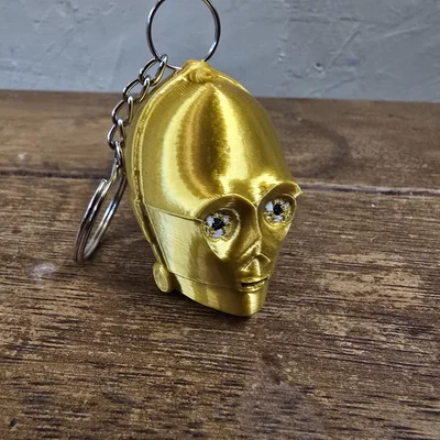 Móc khóa C-3PO 3D in - Phụ kiện độc đáo cho fan Star Wars