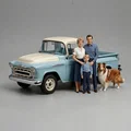 Mô hình 3D gia đình Lassie và xe cổ 1958 Dodge D-200 đầy hoài niệm - Thumbnail 1