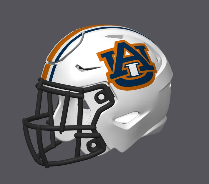 Mũ bảo hiểm bóng bầu dục Auburn Tigers – Có sọc - Image 2