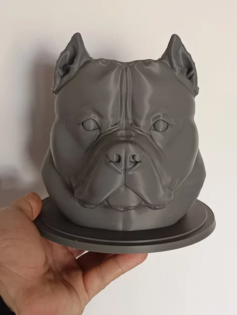Tượng Bust Đầu American Bully 3D (American Bully Bust) - Image 3