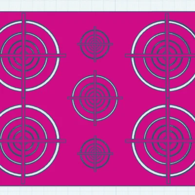 Khuôn Stencil đa kích thước cho bia bắn súng (Multi sized target)