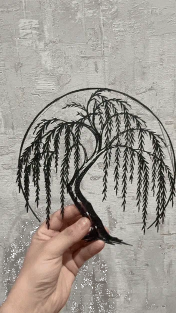 Tranh treo tường nghệ thuật hình cây liễu (Decorative Willow) - File in 3D - Image 1