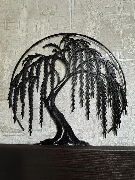 Tranh treo tường nghệ thuật hình cây liễu (Decorative Willow) - File in 3D - Image 3