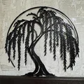 Tranh treo tường nghệ thuật hình cây liễu (Decorative Willow) - File in 3D - Thumbnail 3