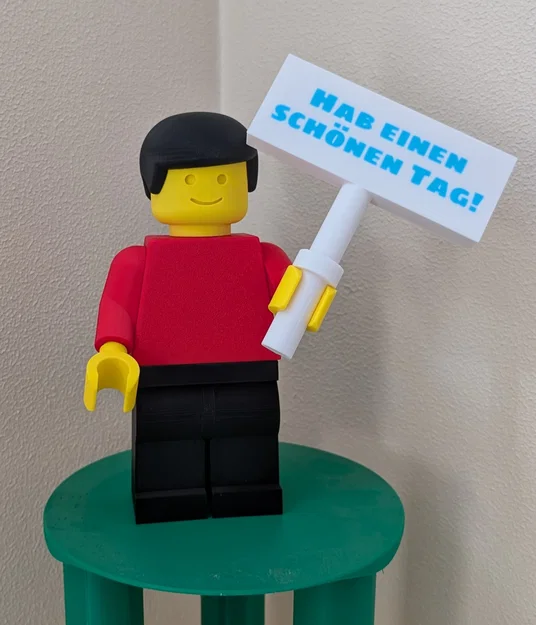Bảng cầm tay "Chúc một ngày tốt lành" - thiết kế riêng cho LegoMan - Image 1
