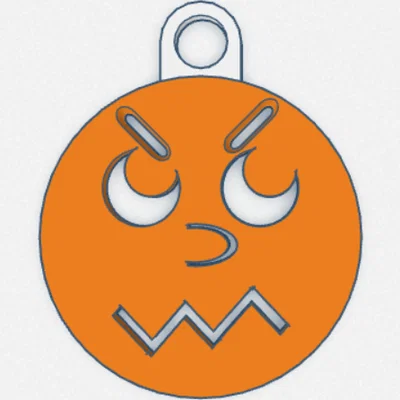Móc khóa biểu cảm khuôn mặt giận dữ (Angry Key Chain) độc đáo