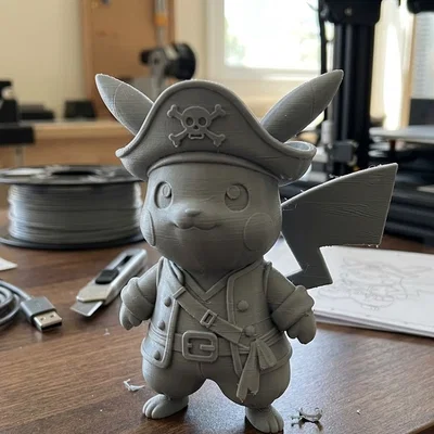 Mô hình 3D Pikachu Cướp Biển (Pikachu Pirate) siêu đáng yêu