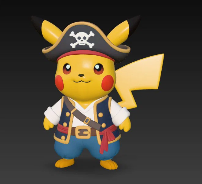 Mô hình 3D Pikachu Cướp Biển (Pikachu Pirate) siêu đáng yêu - Image 2